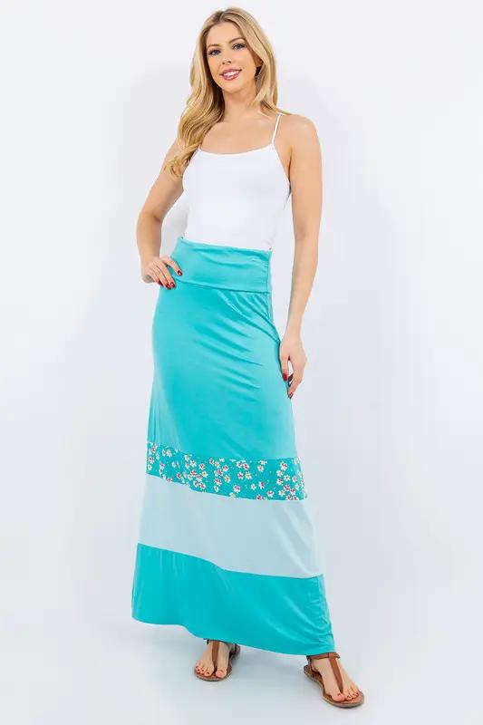Celeste Full Size Color Block Tube Maxi Dress Plus Size