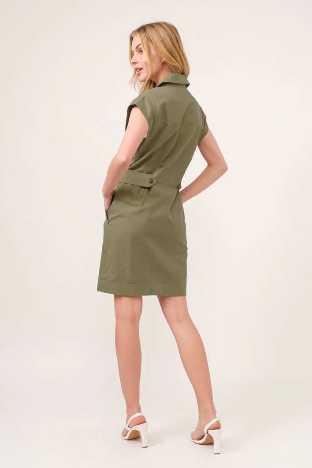 And The Why Button Up Sleeveless Dress