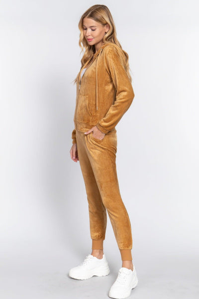 Faux Fur Jacket & Jogger Pants Set - AMIClubwear