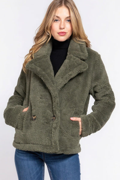 Faux Fur Sherpa Jacket - AMIClubwear