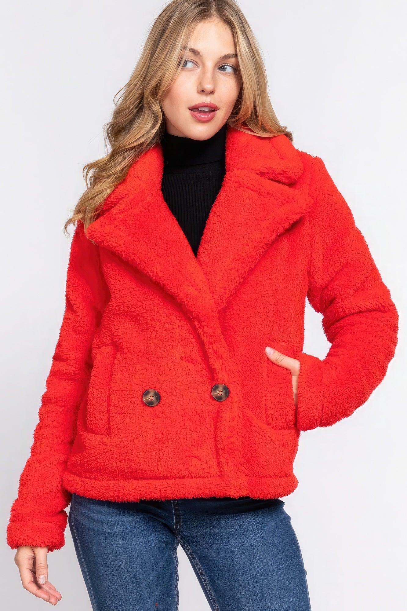 Faux Fur Sherpa Jacket - AMIClubwear