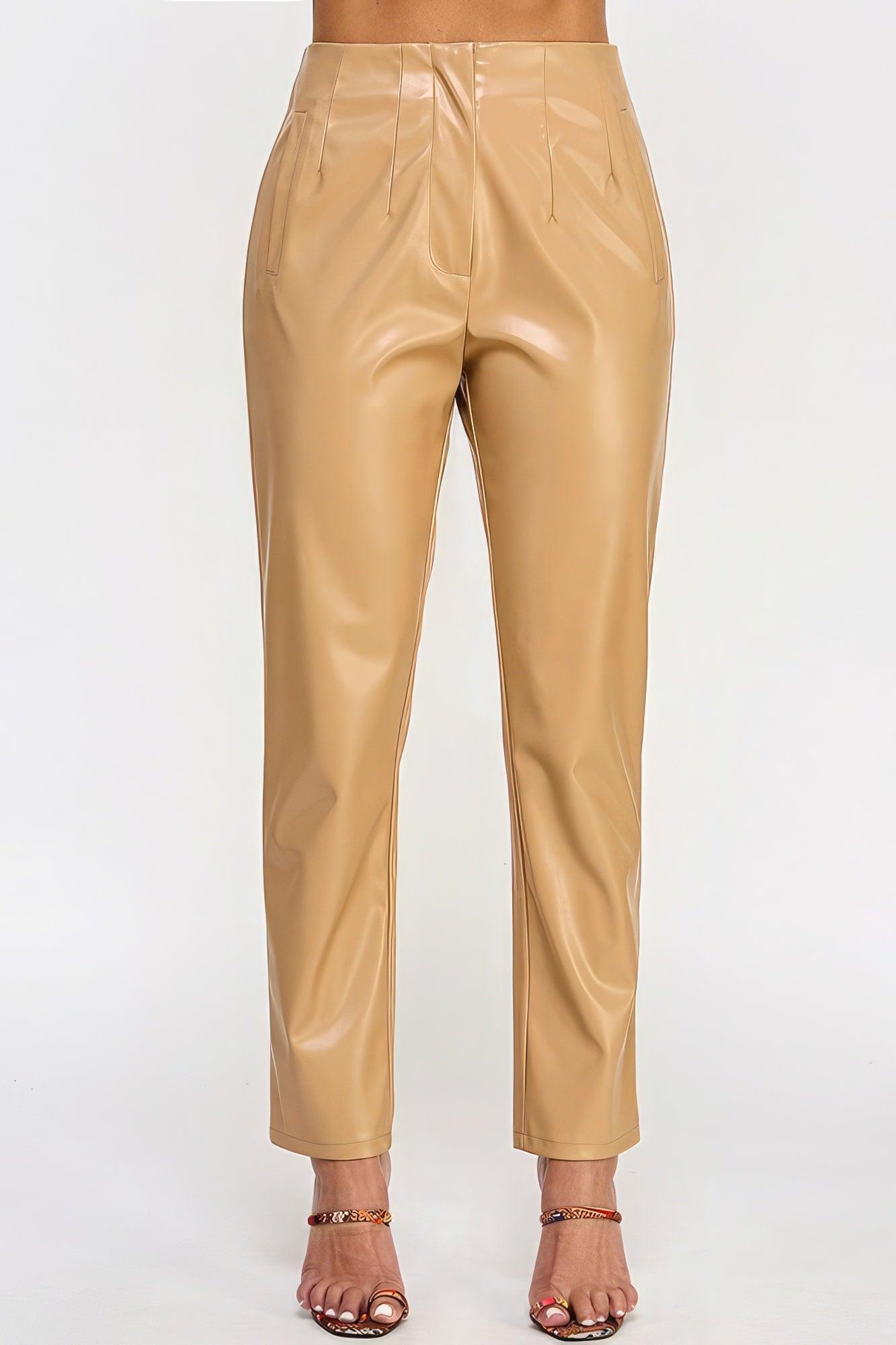 Faux Leather Pants - AMIClubwear