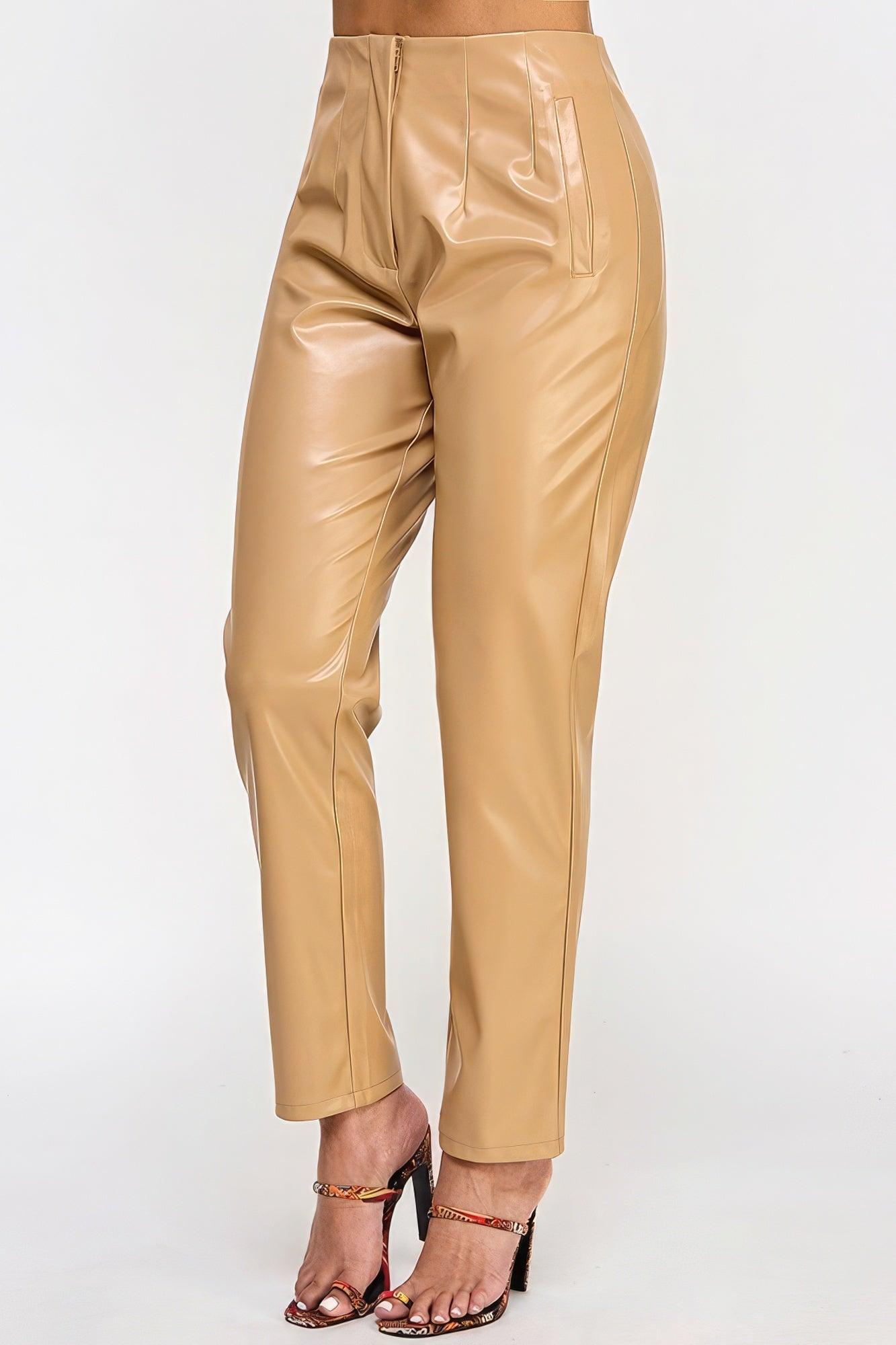 Faux Leather Pants - AMIClubwear