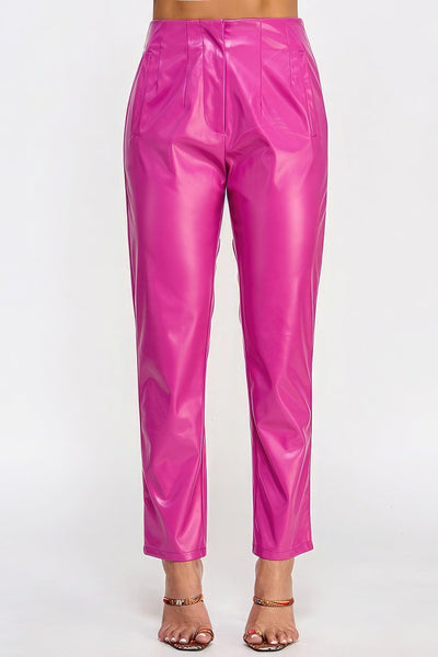 Faux Leather Pants - AMIClubwear