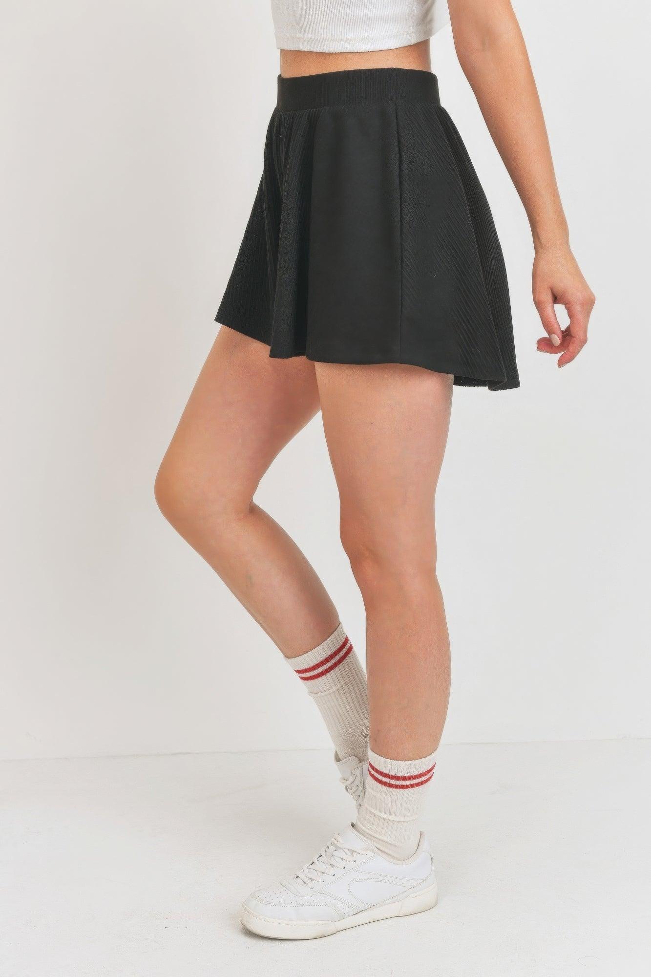 Flounce Shorts Micro Waffle - AMIClubwear