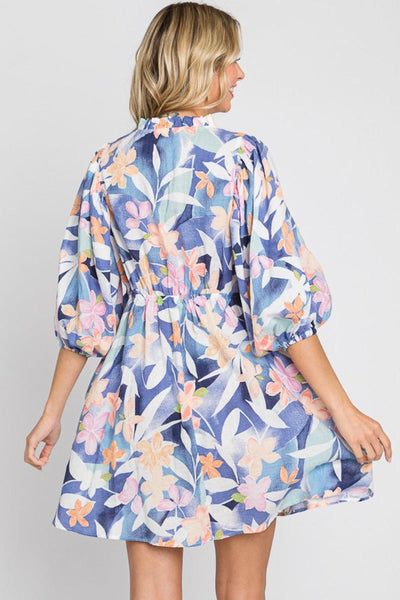 GeeGee Floral Print Mini Dress - AMIClubwear