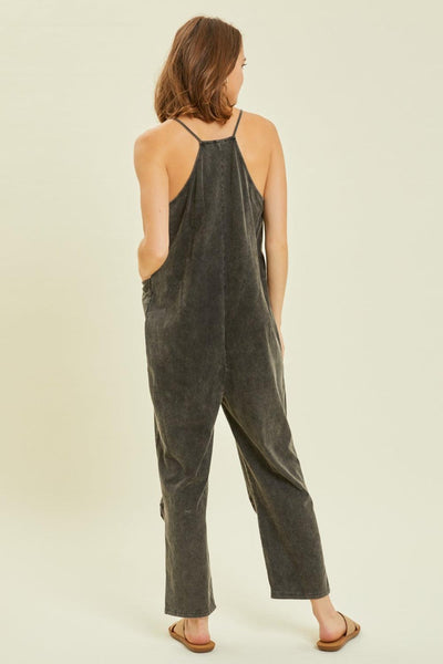 HEYSON Full Size Mineral-Washed Oversized Jumpsuit with Pockets - AMIClubwear