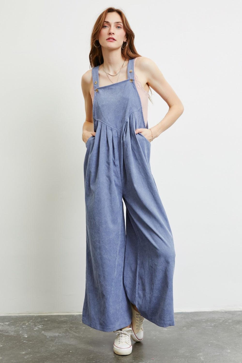 HEYSON Full Size Wide Leg Overalls with Pockets - AMIClubwear