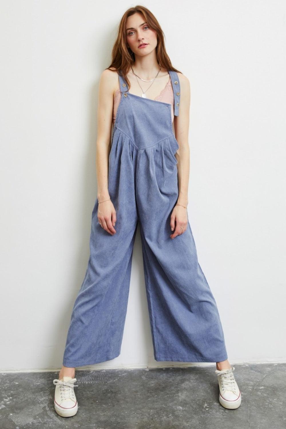 HEYSON Full Size Wide Leg Overalls with Pockets - AMIClubwear