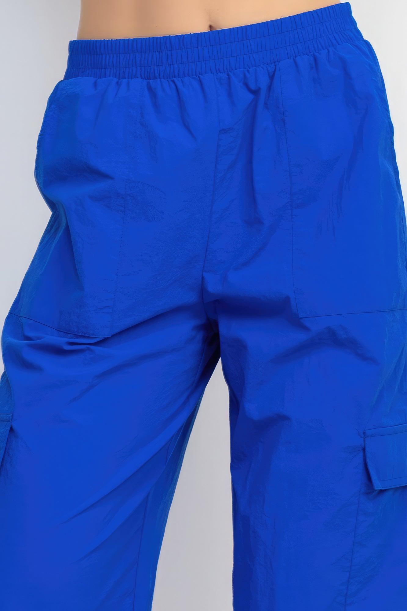 High-rise Cargo Parachute Pants - AMIClubwear