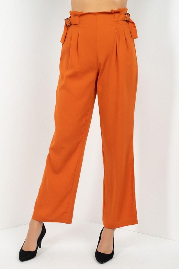 High Waist Paperbag Wide Pants - AMIClubwear