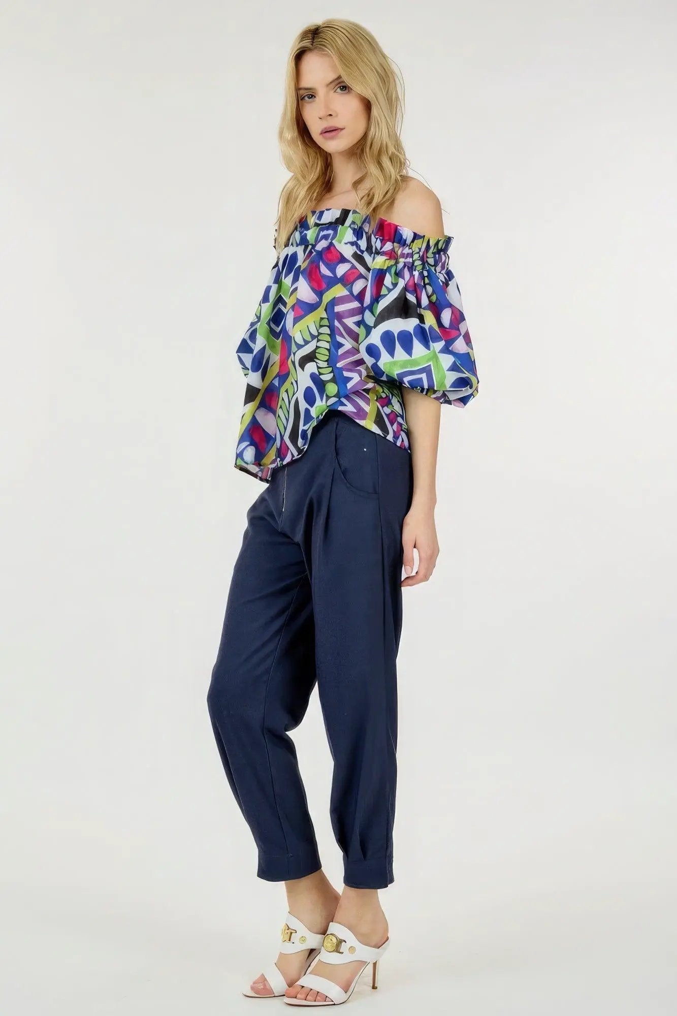 High Waist Zipper Front Skinny Pants