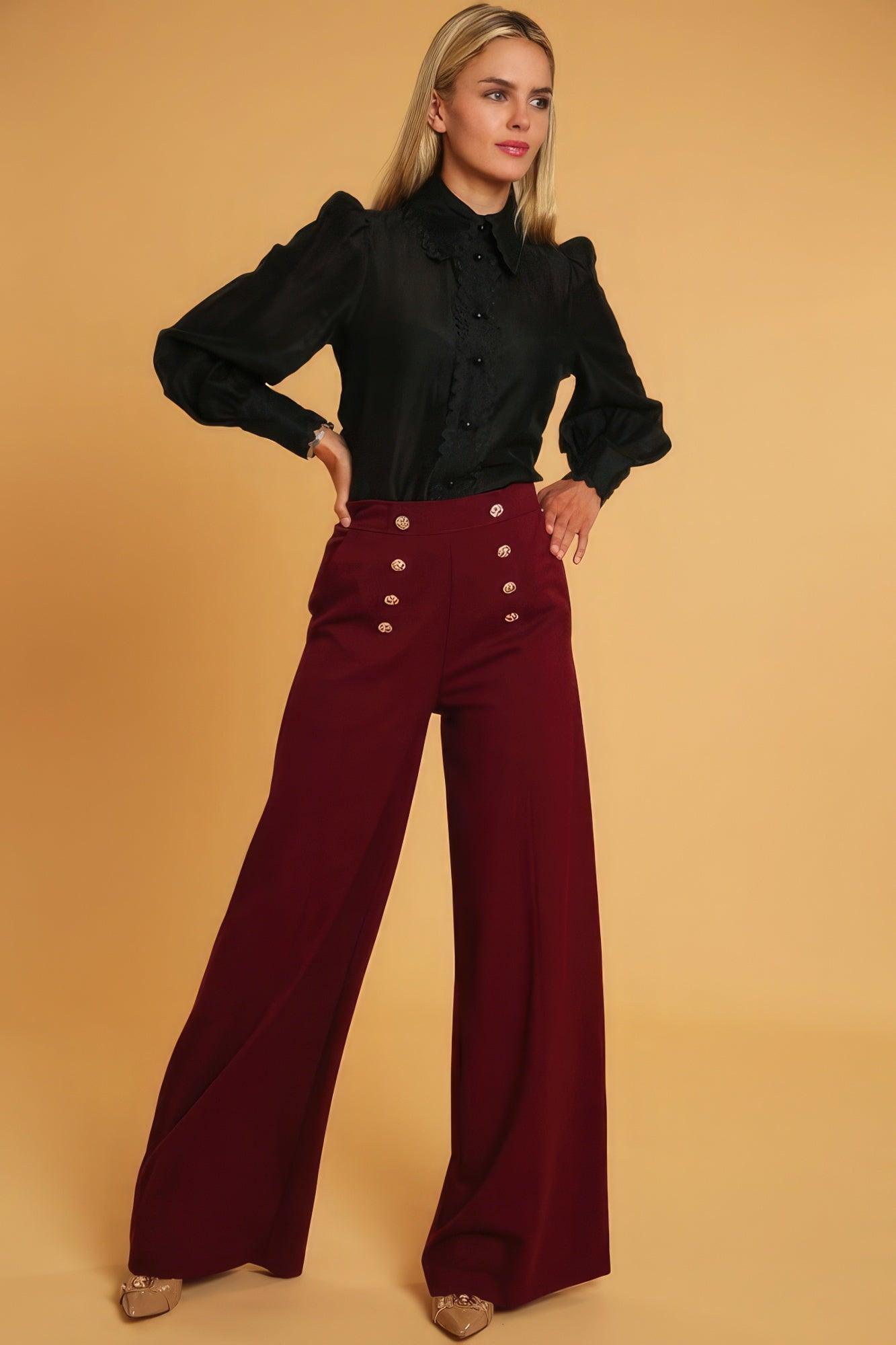 High Waisted Dressy Pants - AMIClubwear