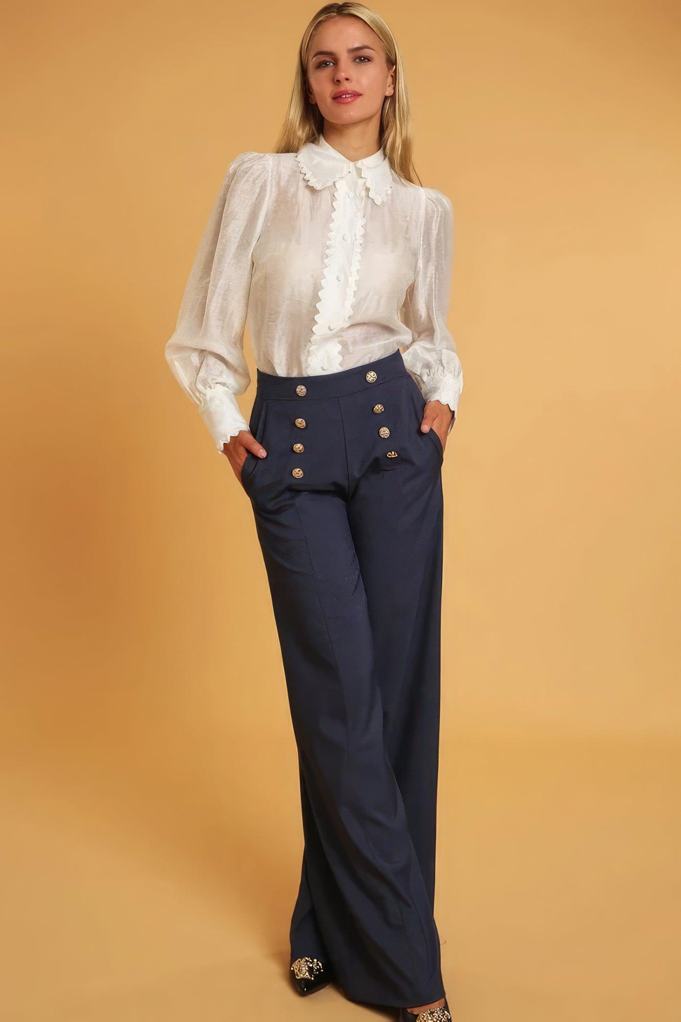 High Waisted Dressy Pants - AMIClubwear