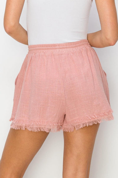 HYFVE Drawstring Frayed Shorts - AMIClubwear