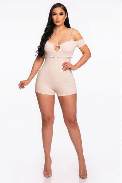 Infinity Off-shoulder Knitted Rompers - AMIClubwear