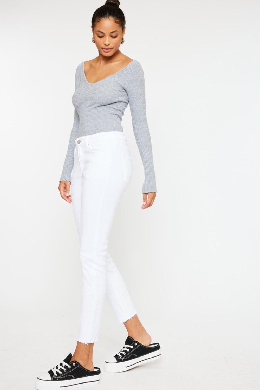 Kancan Mid Rise Ankle Skinny Jeans - AMIClubwear