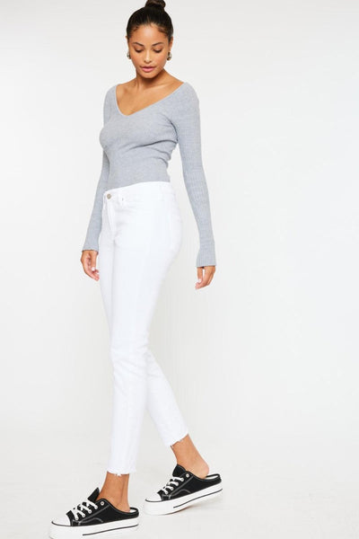 Kancan Mid Rise Ankle Skinny Jeans - AMIClubwear