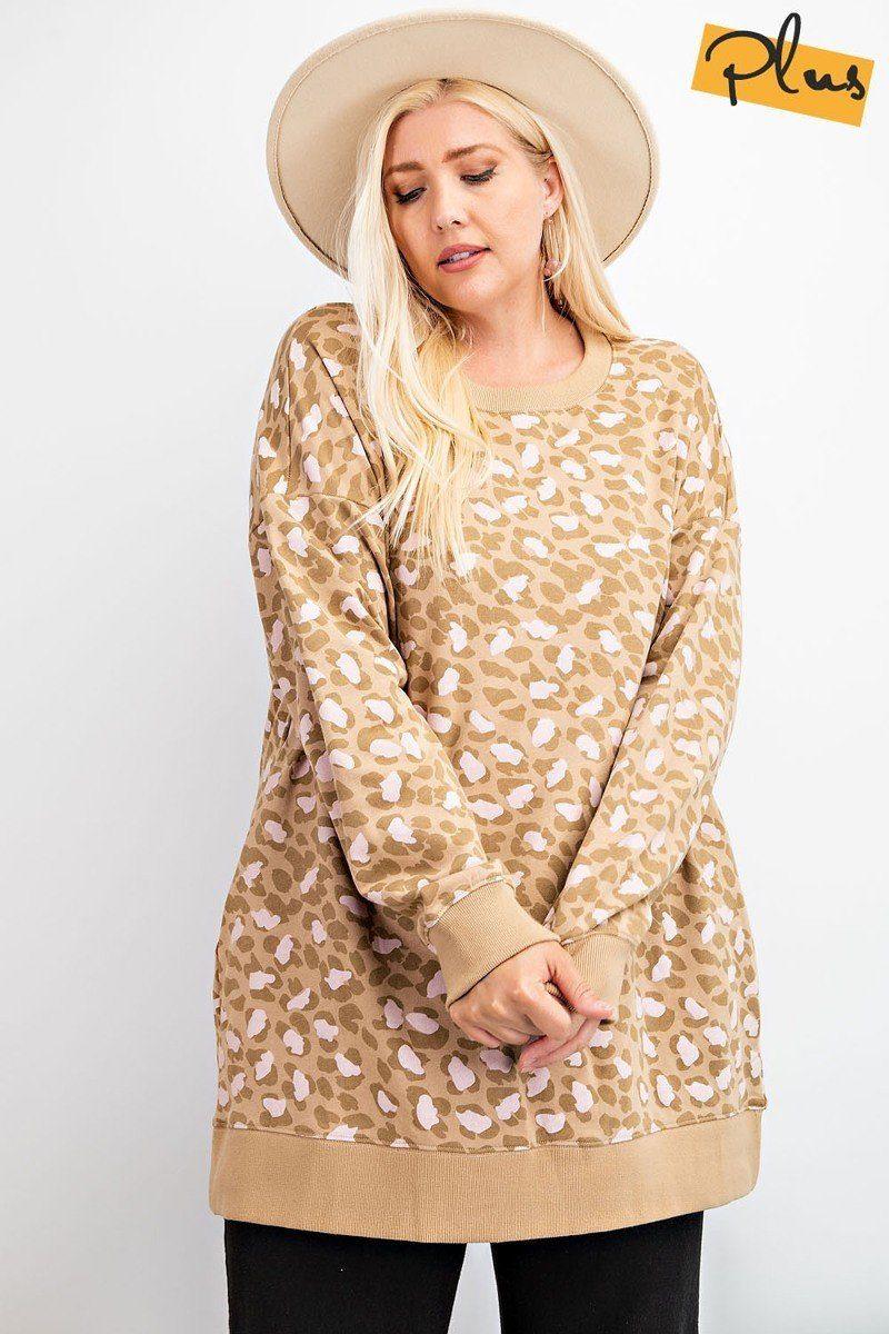 Leopard Printed Terry Knit Dress - AMIClubwear