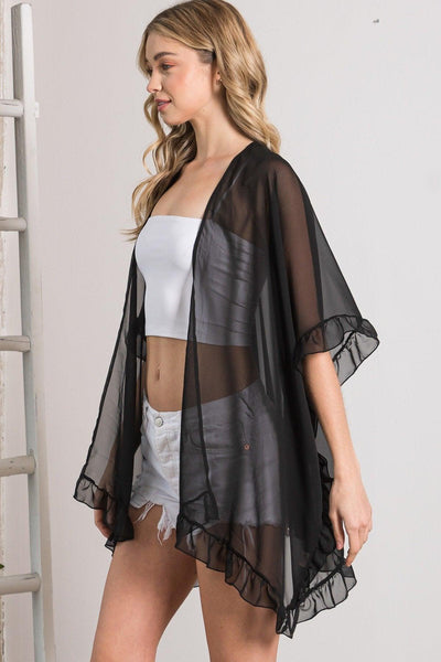 Lightweight Sheer Shawl Cardigan - AMIClubwear