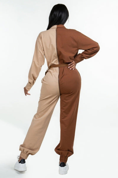 Long Sleeve Oversized Cozy Shirt Jumpsuit - AMIClubwear