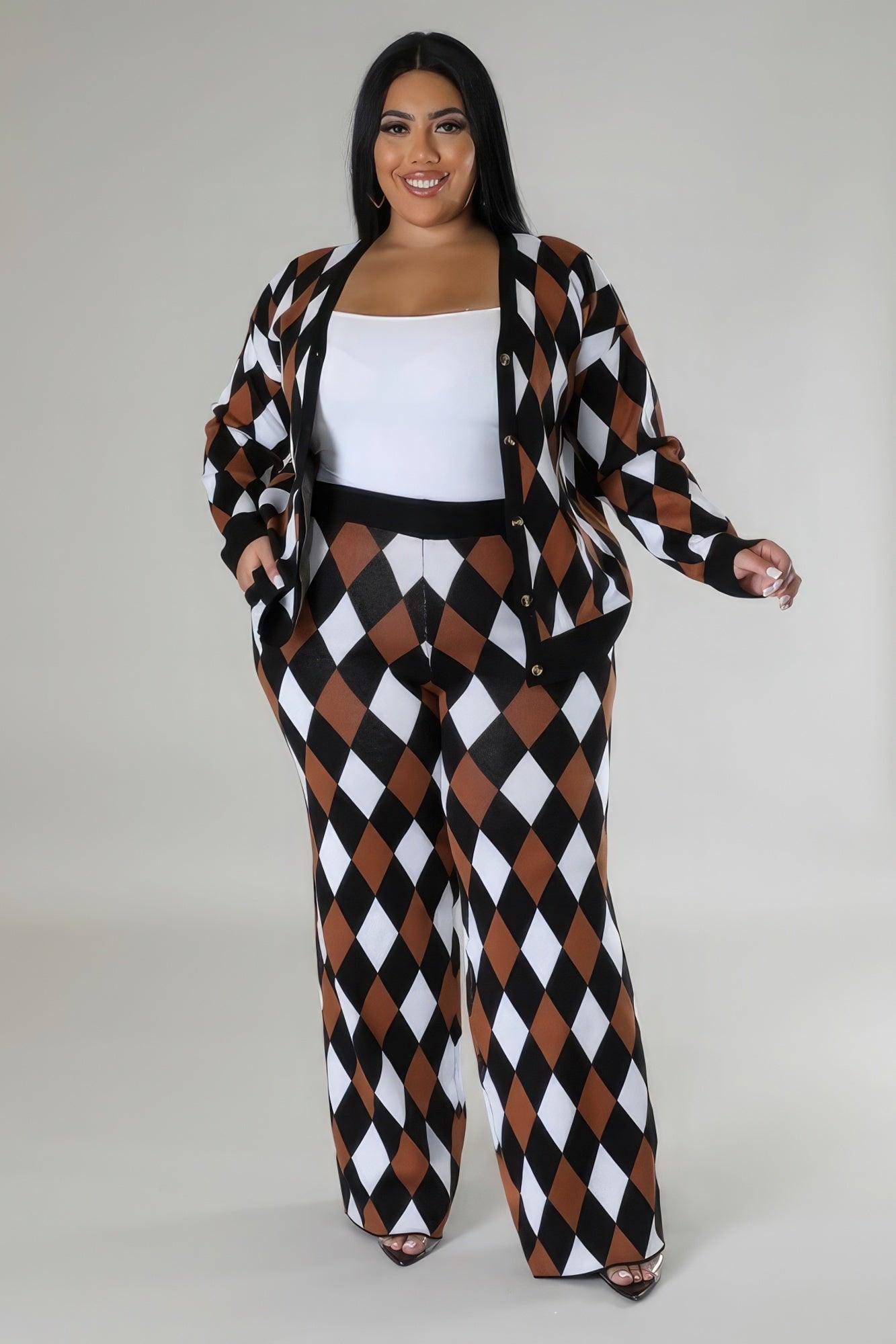 Long Sleeves Stretch Pant Set - AMIClubwear