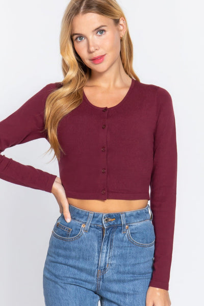 Long Slv Round Neck Viscose Sweater - AMIClubwear