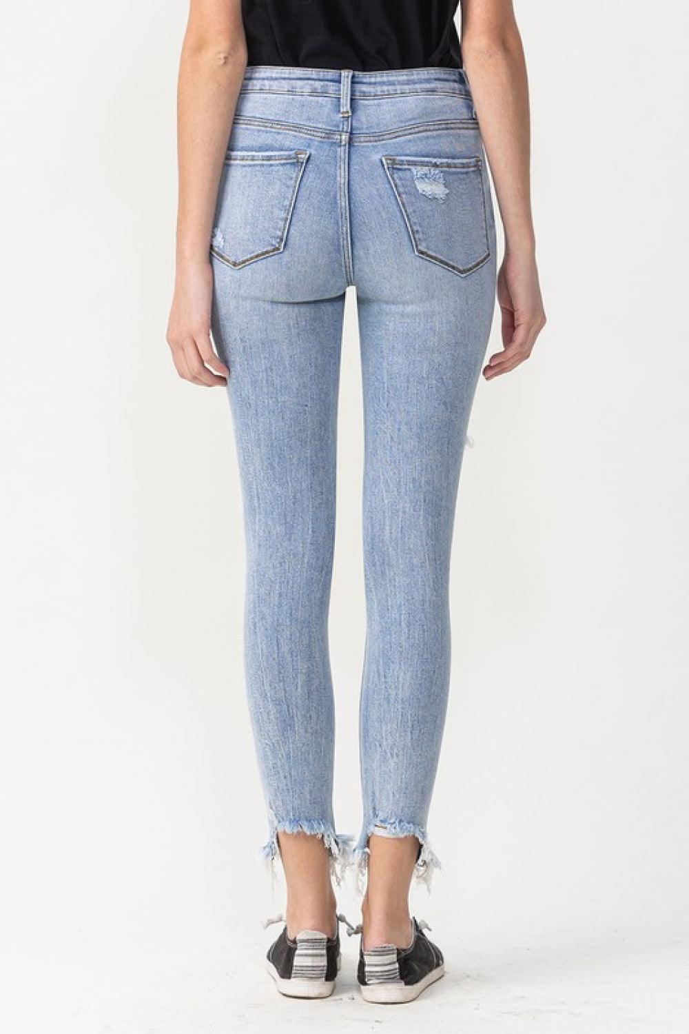 Lovervet Full Size Lauren Distressed High Rise Skinny Jeans - AMIClubwear