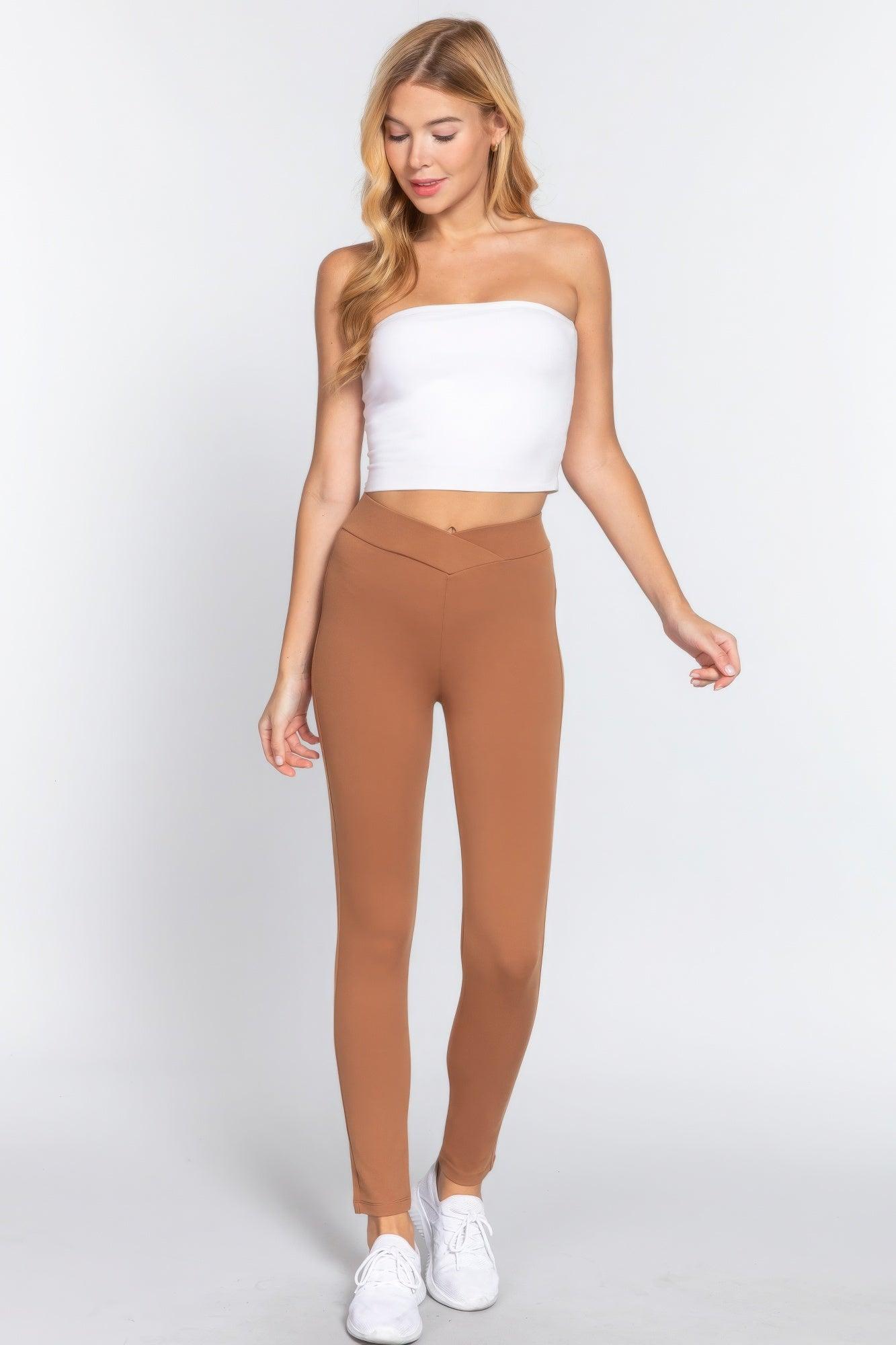 Mid-rise Ponte Pants - AMIClubwear