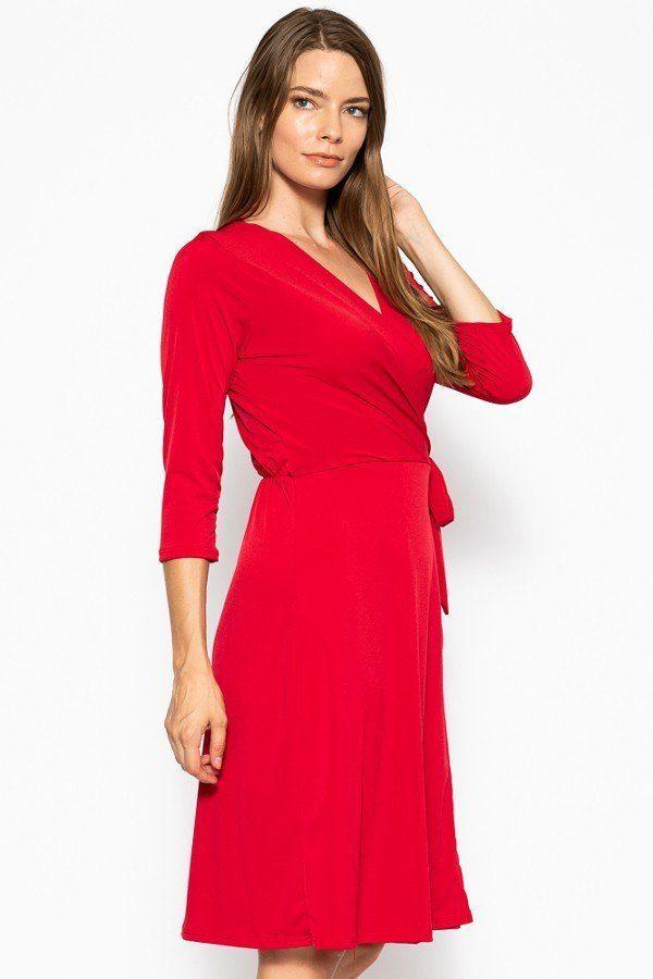 Midi 3/4 Sleeve Dress - AMIClubwear