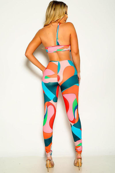 Multi Color Cut Out Sleeveless Sexy Jumpsuit - AMIClubwear