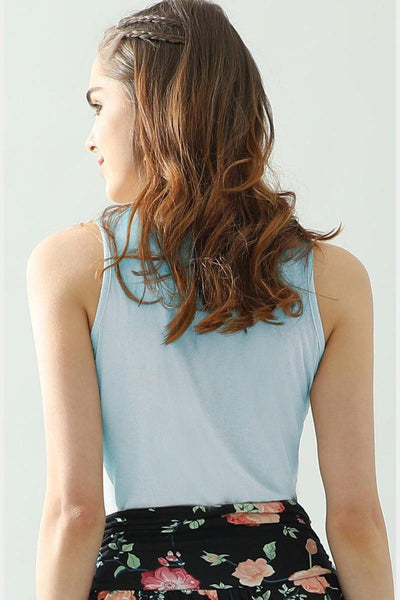 Ninexis Notched Rib Knit Tank - AMIClubwear