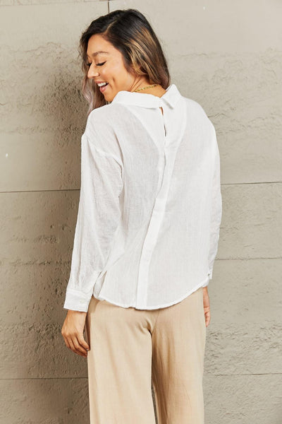 Petal Dew Take Me Out Lightweight Button Down Top - AMIClubwear