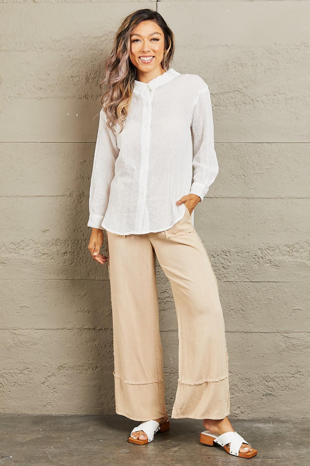 Petal Dew Take Me Out Lightweight Button Down Top - AMIClubwear