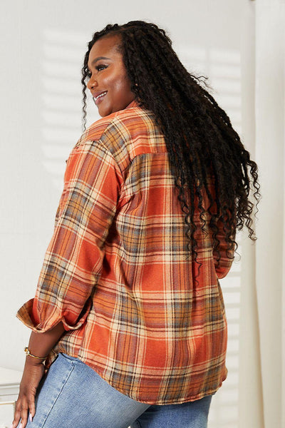 Plaid Dropped Shoulder Shirt - AMIClubwear