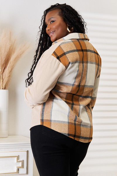 Plaid Print Dropped Shoulder Shirt - AMIClubwear