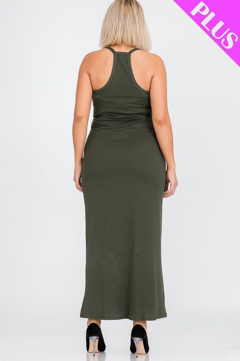 Plus Size Racer Back Maxi Dress - AMIClubwear