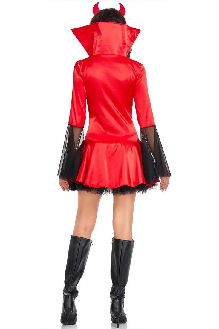 Red Black Mesh 2 Pc Devil Costume – AMIClubwear