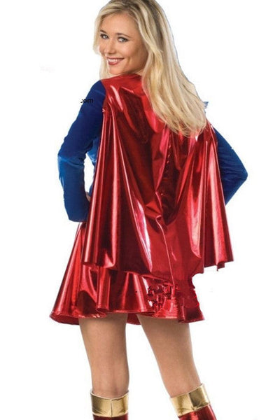 Red Blue Metallic Super Hero Cape Costume 1423 (3/3) - AMIClubwear