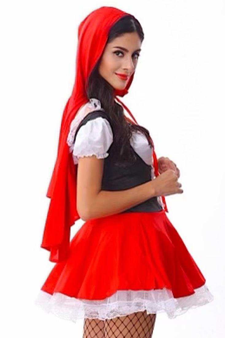 Red White Black Little Red Riding Hood Costume - AMIClubwear