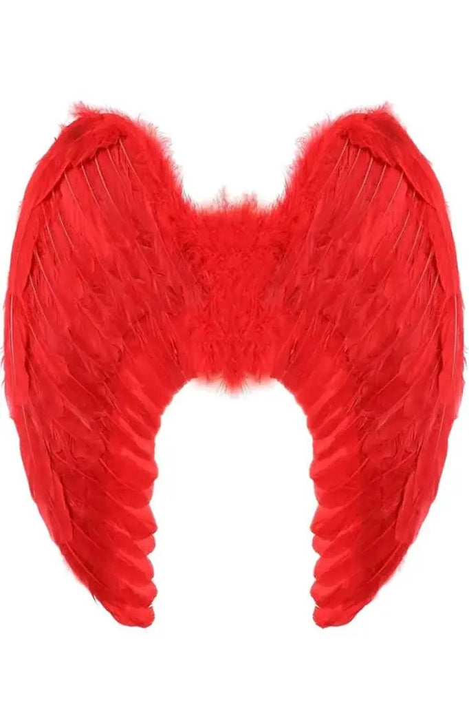 Big Red Feather Wings Costume Accessory