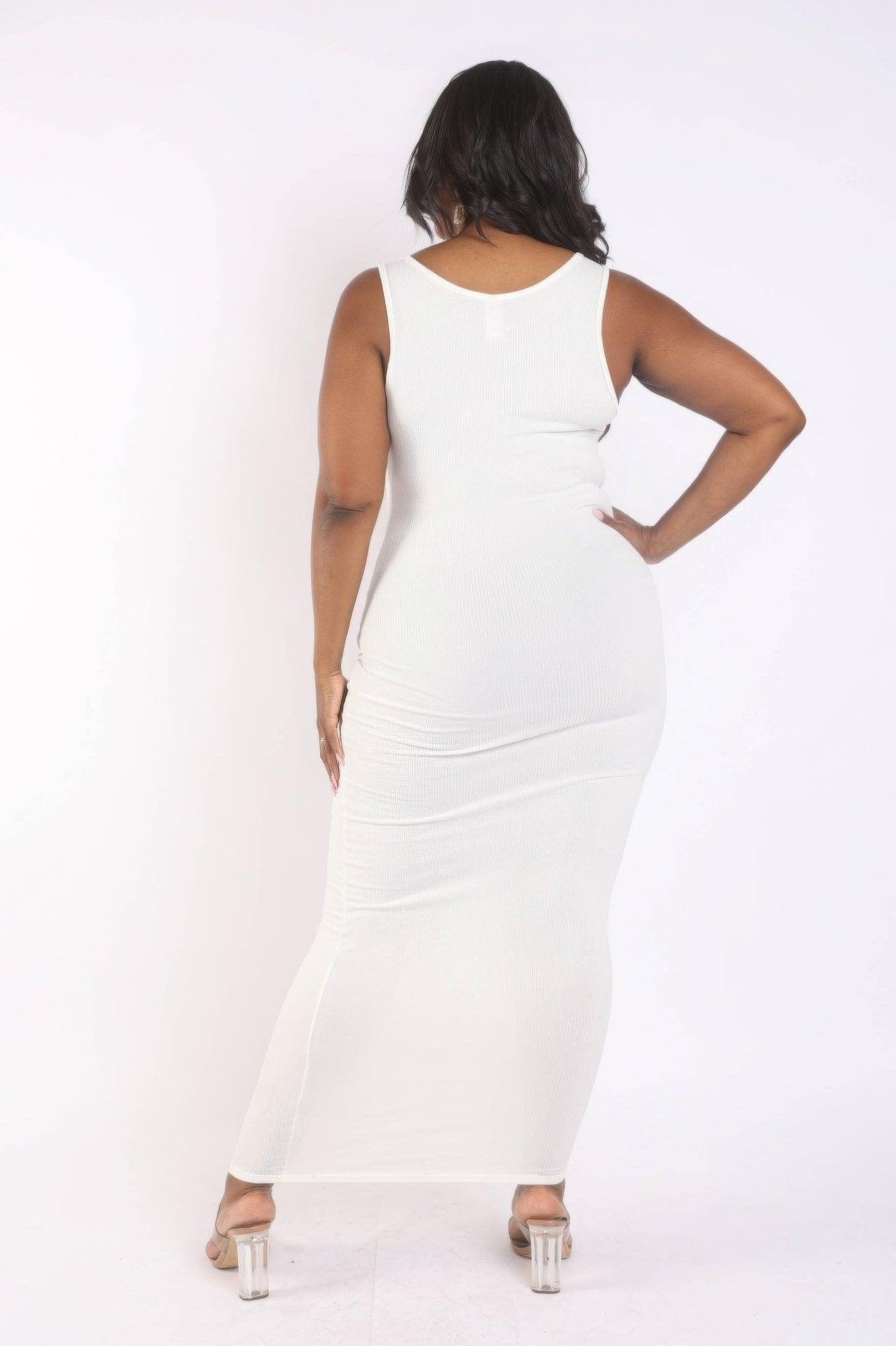 Ribbed Tank Maxi Dress - AMIClubwear