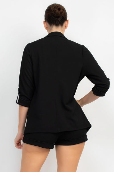 Roll-up Quarter Sleeve Jacket - AMIClubwear