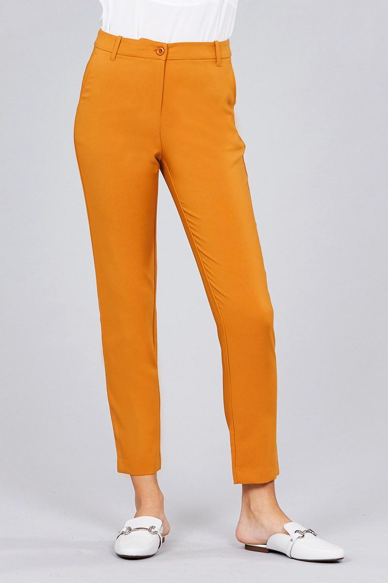 Seam Side Pocket Classic Long Pants - AMIClubwear