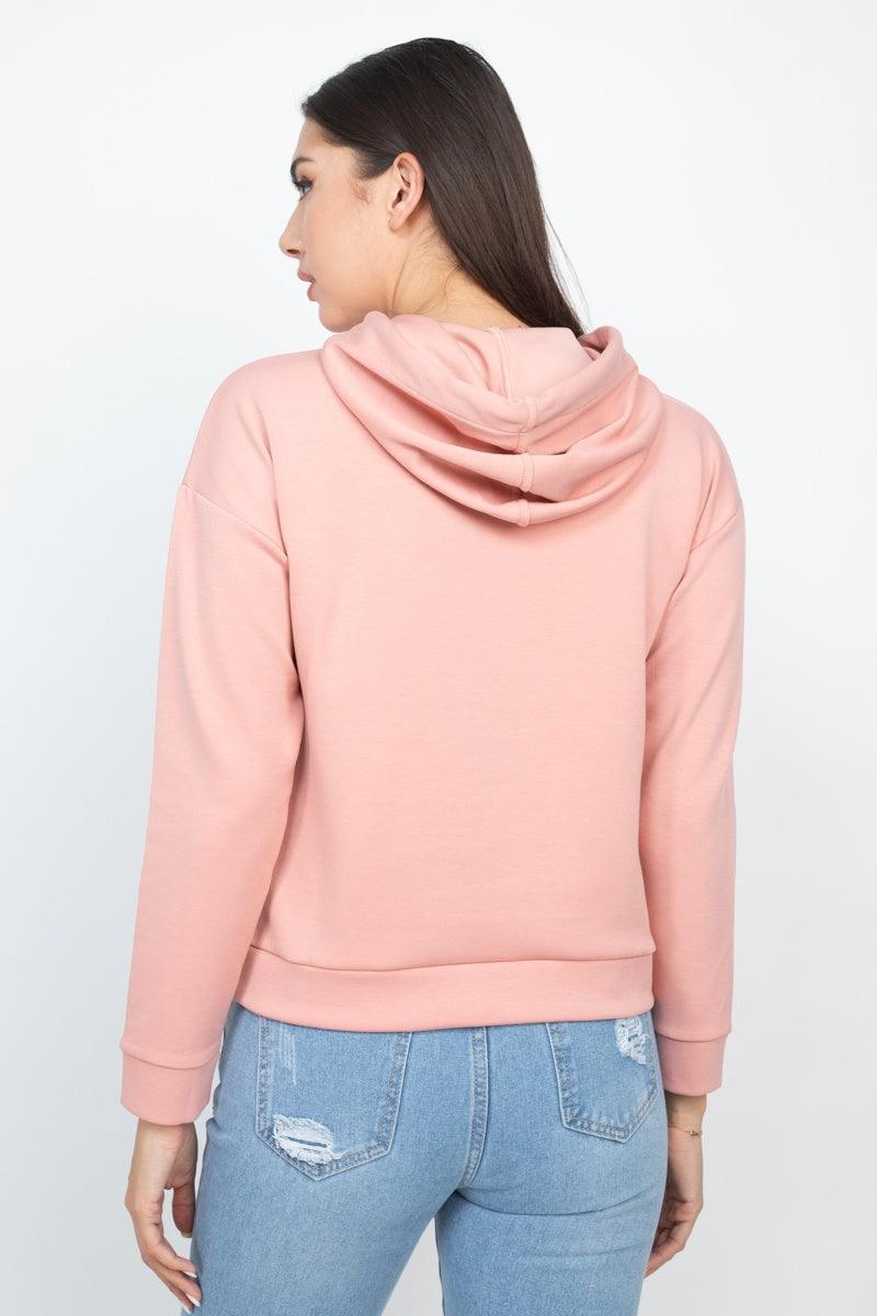 Self-tie Drawstrings Hoodie - AMIClubwear