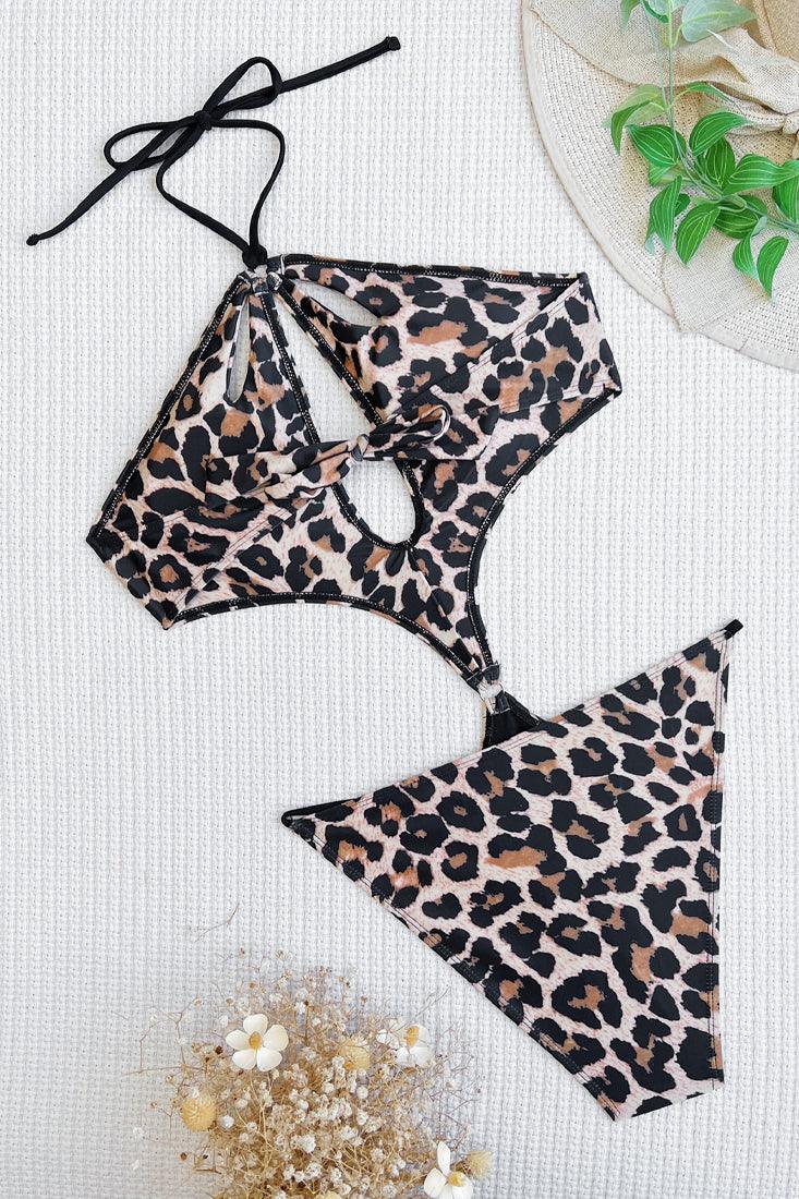 Sexy Leopard Cutout Monokini - AMIClubwear