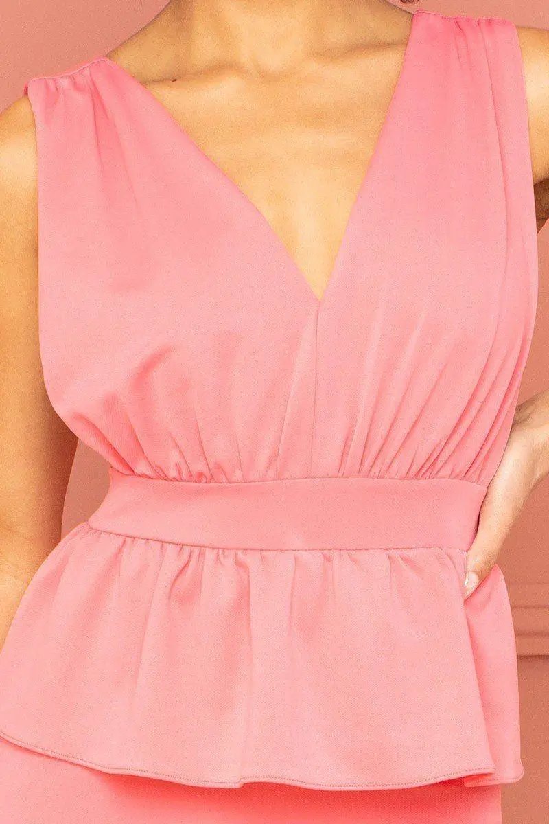 Shimmer Peplum Midi Dress