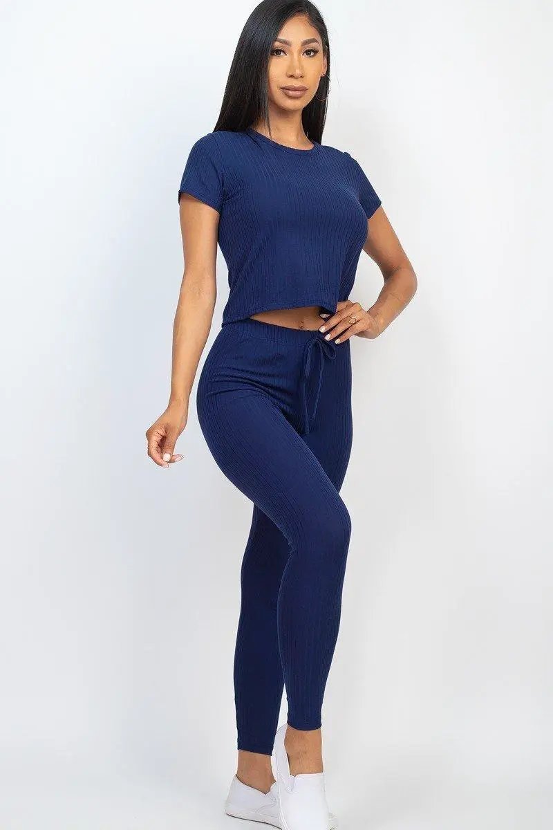Short Sleeve Top & Leggings Set