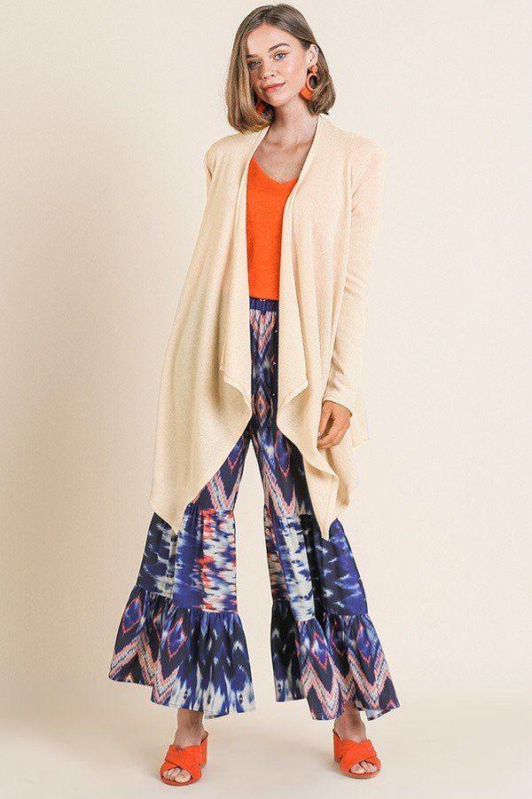 Soft Knit Long Sleeve Open Front Cardigan - AMIClubwear