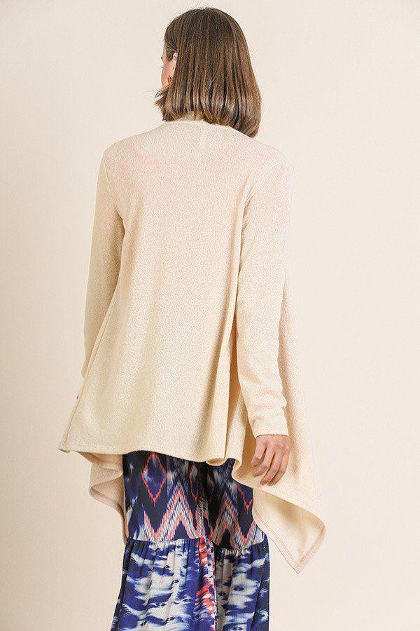 Soft Knit Long Sleeve Open Front Cardigan - AMIClubwear